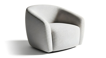 Fototapeta premium Elegant contemporary armchair for modern interior decor, isolated on White background