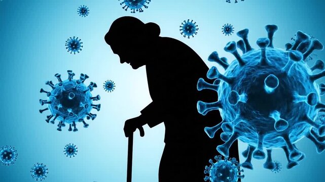 Elderly Viral Risk, health vulnerability awareness concept