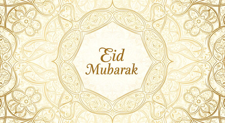 Golden Eid Mubarak greeting with intricate ornamental full hd 4k stock image download background islamic