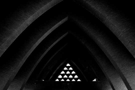 church, gothic, symmetry, shadow, light, catholic, abonded, brick, brickwork