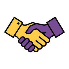 Two Hands Shaking in a Collaborative Gesture Symbolizing Partnership Agreement and Trust Between Individuals or Organizations in a Professional Context