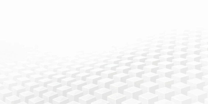 Seamless 3d geometric pattern with white dots and gray cubes on an abstract light background featuring a vector technology texture for a business wallpaper design