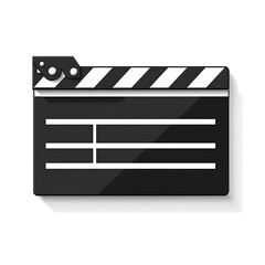 Fototapeta premium Cinematic Clapperboard Icon Vector Illustration