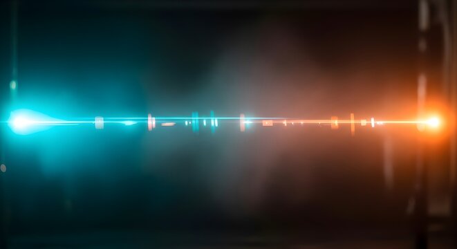 Abstract light trails background with vibrant neon glow and futuristic bokeh effect