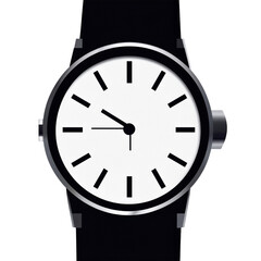 シンプルデザインの腕時計クローズアップ