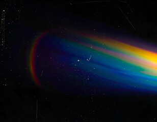 Obraz premium A spectrum of color streaks across dark, distressed background