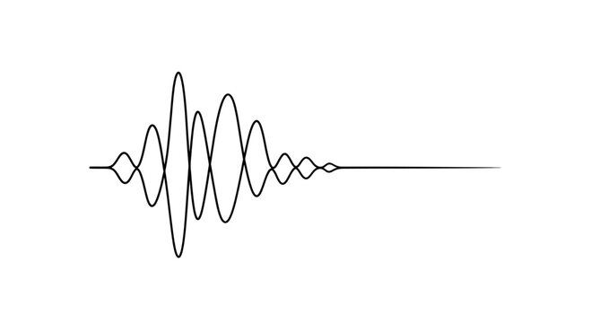 Sound wave pattern graphic design element.