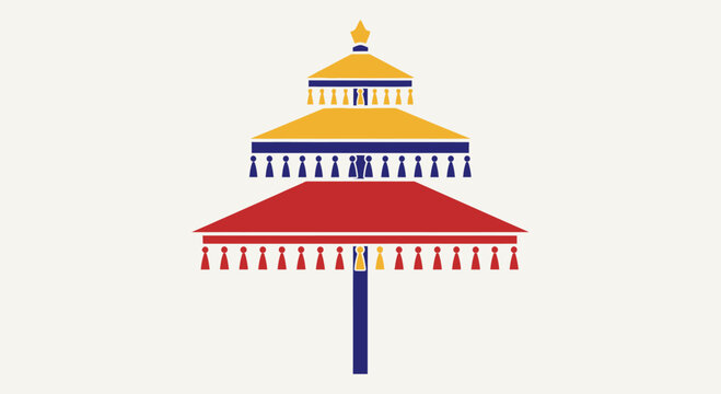 Colorful traditional Asian roof structure.