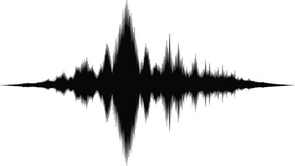 Abstract black sound wave graphic a symmetrical and dynamic design element on transparent background a striking silhouette high quality professional detailed © GDMala02