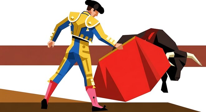 Matador Preparing for Bullfighting Match.