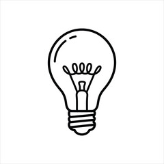 Creative Light Bulb Illustration for Idea and Innovation Concepts
