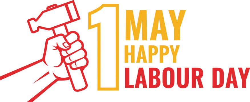 Happy labour day celebration on may 1st with workers unity