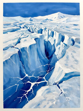 Glacier Ice Fracture