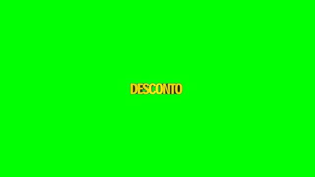3D effect text, with the word: &ldquo;EXCLUSIVE&rdquo; in Brazilian Portuguese, with Green Background for Chroma Key Effect Editing