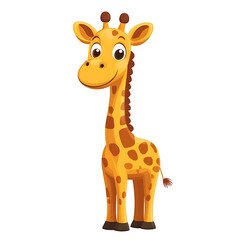 Fototapeta premium Adorable Giraffe Cartoon Icon Vector Design