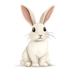 Obraz premium Adorable Rabbit Farm Character Vector Design