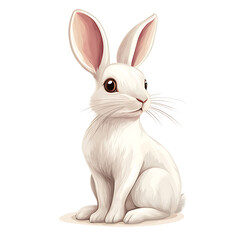 Obraz premium Adorable Bunny Farm Animal Character Design
