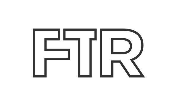 FTR logo design template with strong and modern bold text. Initial based vector logotype featuring simple and minimal typography. Trendy company identity.