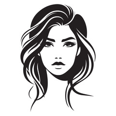 Beautiful girl vector. Minimalism style.
