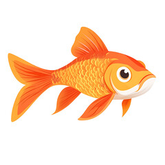 Aquatic Fish Swim Icon Isolated Vector