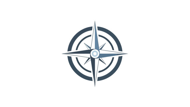 Stylized compass rose emblem against a white background