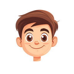 Obraz premium Smiling Man with Shiny Brown Hair Icon