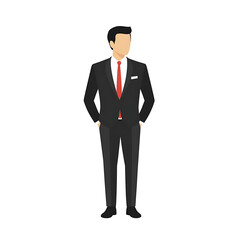 Obraz premium Modern Businessman Icon Vector Illustration Style