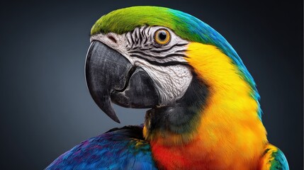 Fototapeta premium Vibrant Macaw Parrot Close-Up Portrait