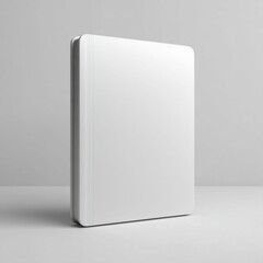 Naklejka premium Minimalist white rectangular object with rounded corners on a plain background