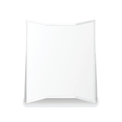 White folded brochure template on plain background