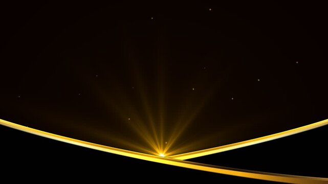 lower third black and gold ornament on the alpha channel background