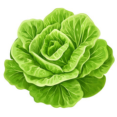 Obraz premium Nutritious Organic Lettuce Salad Vector Illustration
