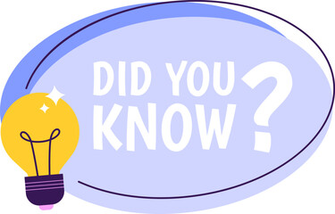 Interesting fact or idea label. Did you know balloon