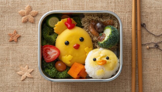 Chicken-themed lunch