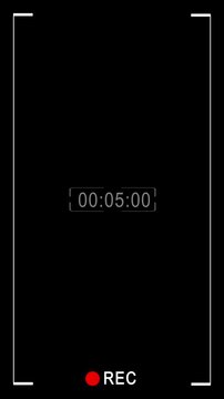 Vertical smartphone recorder overlay with visible time code and transparent alpha background. Designed for precise mobile UI capture. Perfect for editing workflows.