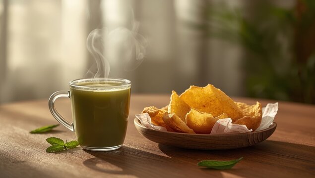 Chipa, a cheese bread, accompanies mate tea