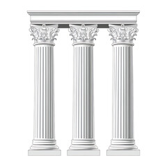 Neoclassical Greek Columns Vector Design Element