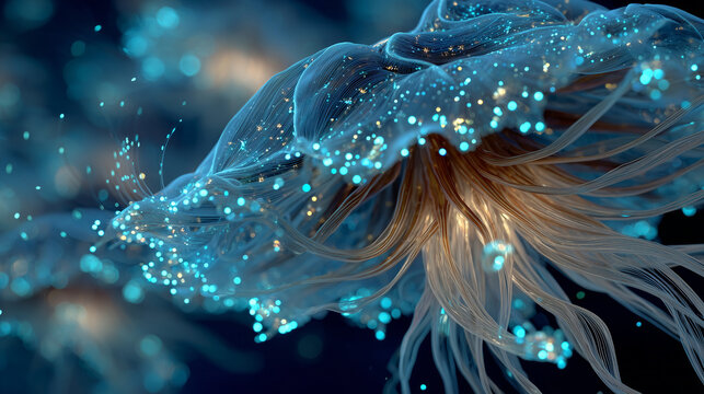 Free, cyber-like lifeforms floating in the ocean of data space