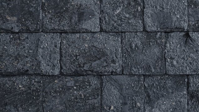 Close-up texture of slate roofing made from textolite and fiberglass