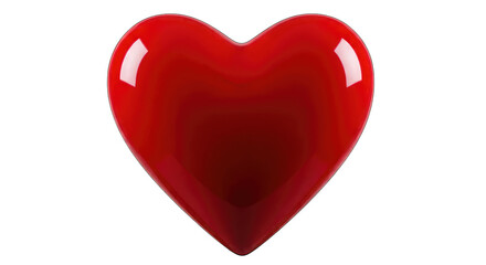 Fototapeta premium A shiny red heart isolated on transparent background