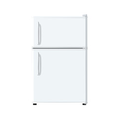 Modern White Double Door Refrigerator for Home Kitchen