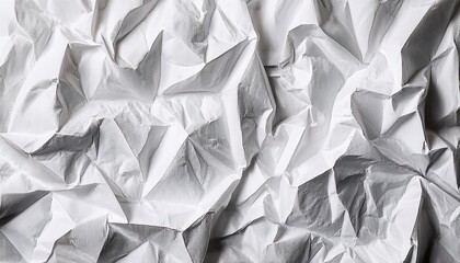 Obraz premium Crinkled White Paper Texture 1