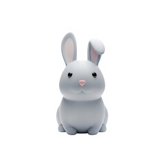 Obraz premium Easter sunday 3d icon - cute bunny illustration for holiday celebration