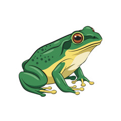 Fototapeta premium Colorful Cartoon Frog Illustration for Nature and Wildlife Themes