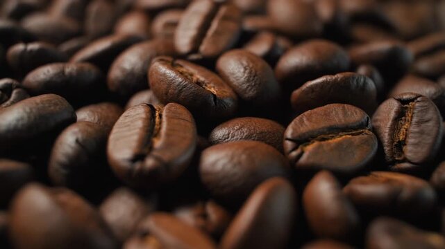 coffee beans texture cinematic macro detail