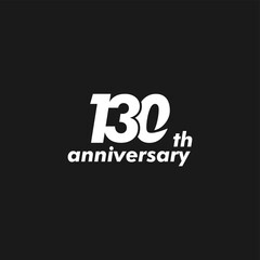 anniversary logo design, 130th anniversary, symbol, icon, party, logo design for 130th anniversary, vector, success, illustration, birthday, symbol, background, year, congratulations, greeting, invita