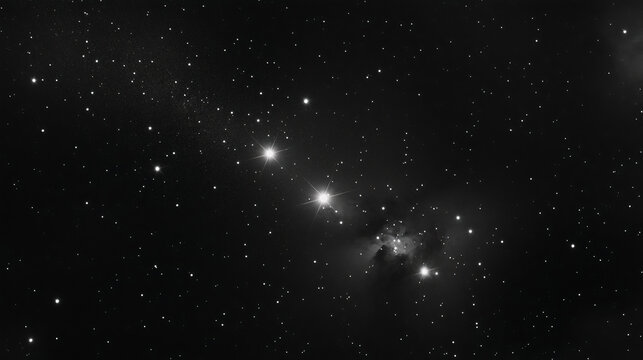 bright star constellation in deep night sky