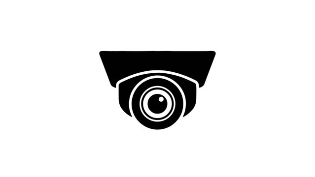 Vector illustration&nbsp;of dome security camera icon on a transparent background