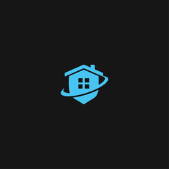 Home protect logo icon flat vector design