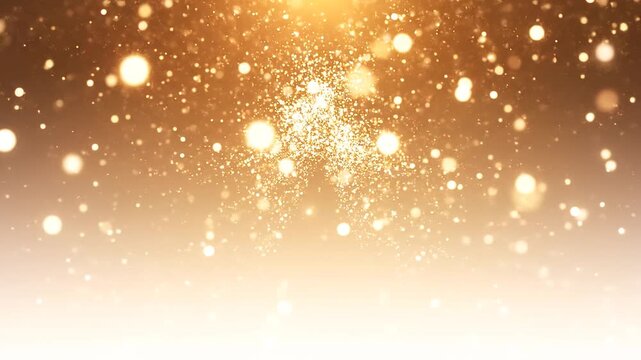 Golden Sparkling Lights Background.